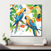 Painting by Numbers Parrots